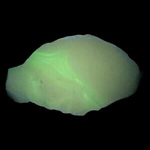 Lime Green Art Glass Cullet Glowing Manganese Slag Glass #5GL107